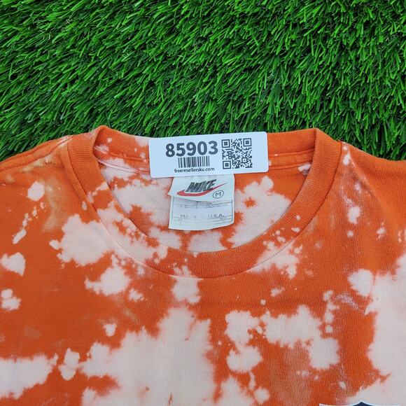 Vintage 90s NIKE Bleached Shirt Womens S/M 17x24 Orange USA - Picture 7 of 15